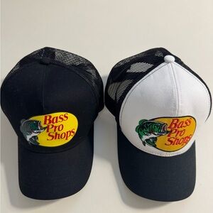 Bass Pro Shops Black and White Mesh Hats